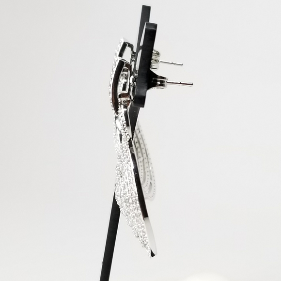 NEW Pave CZ Bling Earrings - Picture 7 of 8